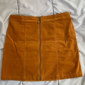 Mini orange skirts